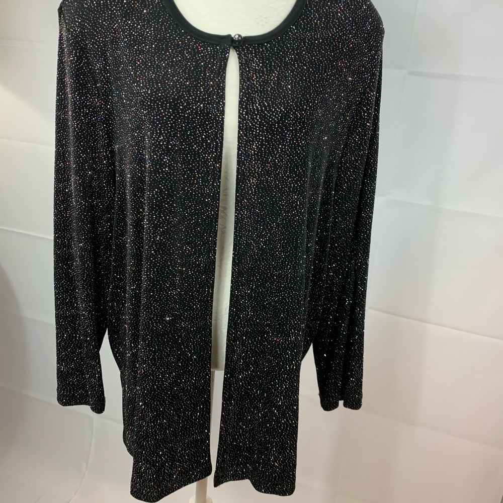 Open cardigan Black and plate . Size 22
